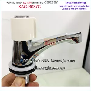 Vòi lavabo lạnh tay vặn Caesar B037C