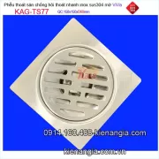 Thoát sàn inox 304 15x15xD60 Viva KAG-TS77
