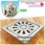 Hố ga nhà tắm inox 304 150x150 D60 KAG-TS61