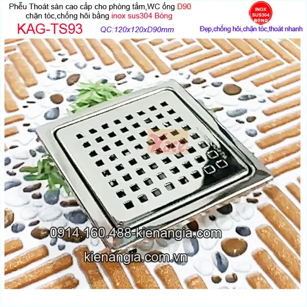 KAG-TS93-Thoat-san-inox304-bong-khach-san-ca-ro-o-vuong-chong-hoi-thoat-nhanh-12x90-KAG-93-25