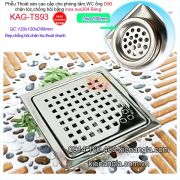 Thoát sàn phòng tắm Sus 304 120x120 D90 KAG-TS93