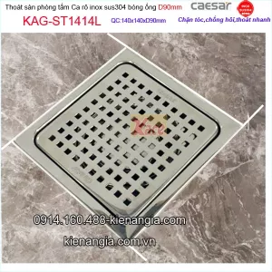 Thoát sàn phòng tắm ca rô 140x140 ống D90 Caesar KAG-ST1414L