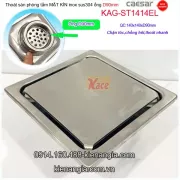 Phễu thu sàn 140x140 d90 mặt kín  Caesar KAG-ST1414EL