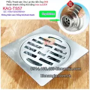 Thoát sàn inox 304 Chu Lai 15x15xD60 KAG-TS57