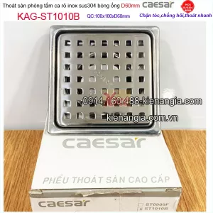Phễu thu sàn phòng tắm vách kính 100x100 O60 Caesar-ST1010B