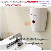 Hộp xà phòng nhấn 500ml bằng nhựa ABS trắng ATMOR DH 600W