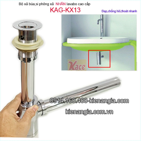Xả lavabo nhấn cao cấp,xả co búa KAG-KX13
