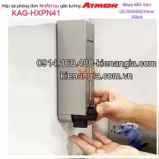 Hộp xà phòng đơn 250ml bằng nhựa nhấn tay màu xám ATMOR KAG-HXPN41