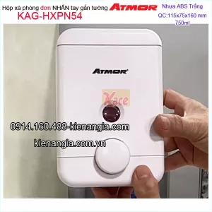 Hộp xà phòng nhựa nhấn tay 750ml trắng ATMOR KAG-HXPN54