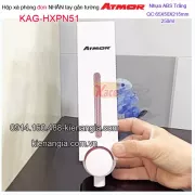 Hộp xà phòng đơn 250ml bằng nhựa nhấn tay màu trắng ATMOR  KAG-HXPN51