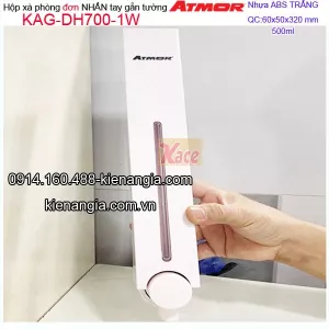 Hộp xà phòng nhấn 500ml màu trắng ATMOR DH700-1W
