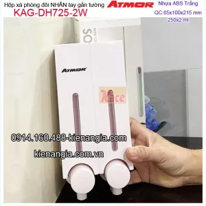 Hộp xà phòng nhấn đôi 250ml x 2 Atmor DH725-2W