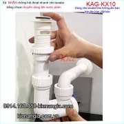 Xả nhấn lavabo bằng nhựa cho nước phèn KAG-KX10 nhưa 100% không lo gỉ séc