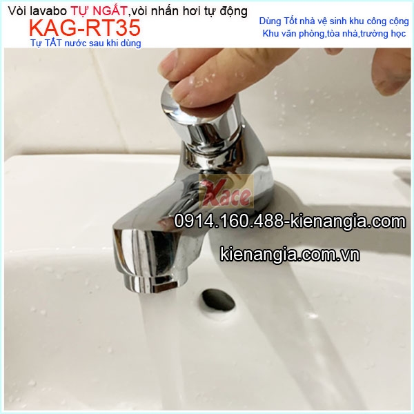 Vòi lavabo nhấn hơi tự ngắt KAG-RT35