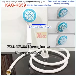 Vòi hoa sen 3 chế độ bằng nhựa KAG-KS59
