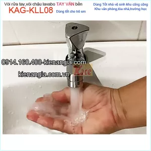 Vòi lavabo tay vặn tam giác đẹp KAG-KLL08