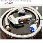 Vòi vệ sinh tăng áp mạ chrome gia đình KAG-KV03