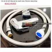 Vòi vệ sinh tăng áp mạ chrome gia đình KAG-KV03