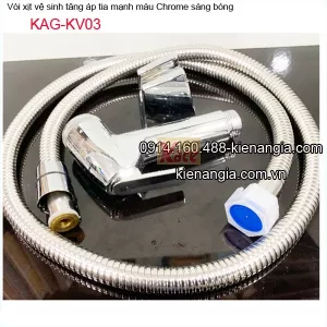 Vòi vệ sinh tăng áp mạ chrome gia đình KAG-KV03
