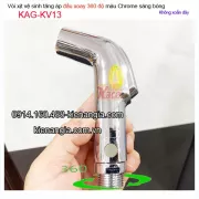 Vòi bồn cầu đầu nhấn xoay 360 độ không xoắn dây luxury KAG-KV13