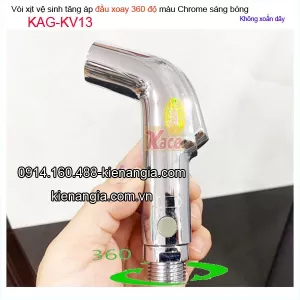 Vòi bồn cầu đầu nhấn xoay 360 độ không xoắn dây luxury KAG-KV13