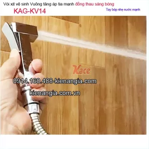 Vòi xịt vệ sinh Vuông cao cấp bằng bằng thau KAG-KV14