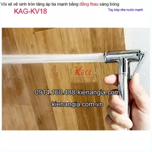 Vòi bồn cầu cao cấp tăng áp bằng đồng  thau KAG-KV18