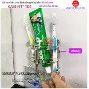 Kệ kem bàn chải inox đế thủy tinh gắn tường hay đặt bàn KAG-RT1104