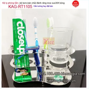Kệ ly bàn chải inox sus304 KAG-RT1105