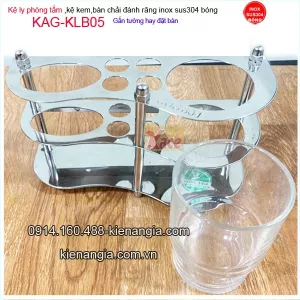 Kệ ly, bàn chải treo tường phòng tắm KAG-KLB05
