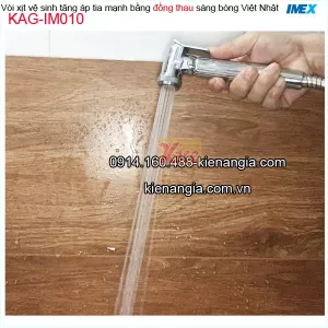 Vòi xịt vệ sinh đồng thau sáng bóng imex Việt Nhật KAG-IM010