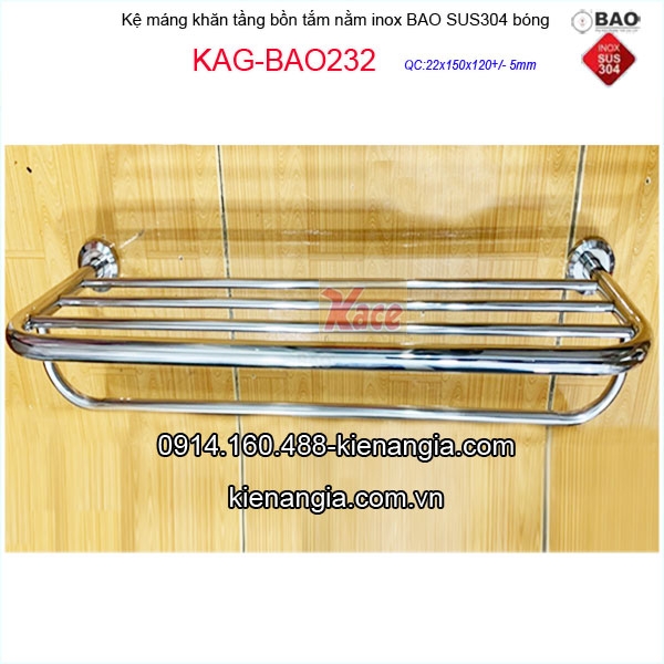 Giá máng khăn tầng Inox Bảo KAG-BAO232