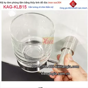 Kệ ly đơn đế inox đúc cao cấp KAG-KLB15