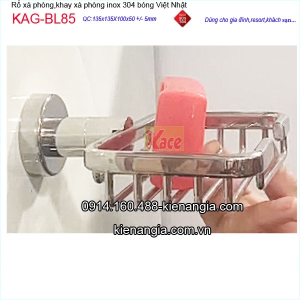 Rổ lưới xà phòng Inox 304 Việt Nhật KAG-BL85