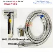 Vòi xịt vệ sinh vuông tăng áp ấn tay KAG-KV50