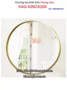 Gương soi khung inox  tròn  60cm  KAG-KINOX200
