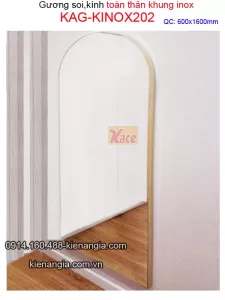 Gương soi toàn thân khung inox 60x160 cm KAG-KINOX202