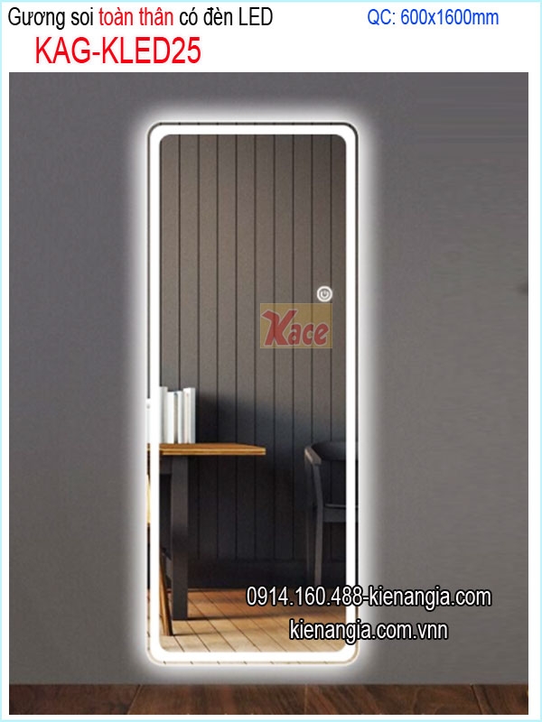Gương soi toàn thân đèn LED 60x160 cm KAG-KLED25
