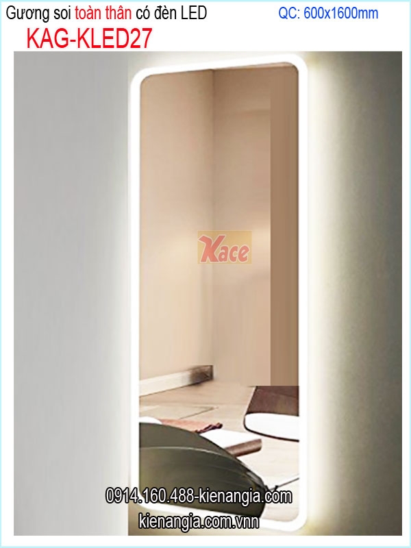 Gương soi toàn thân đèn LED 60x160 cm KAG-KLED27