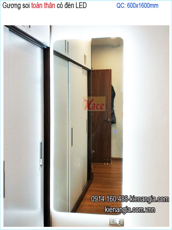 Gương soi toàn thân đèn LED 60x160 cm KAG-KLED26