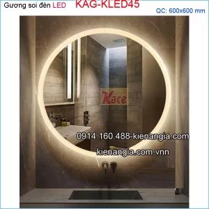 Gương soi tròn đèn LED 60cm KLED45