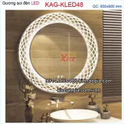 Gương soi tròn đèn LED 60cm KLED48