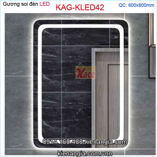 Gương soi đèn LED 60X80 cm KAG-KLED42