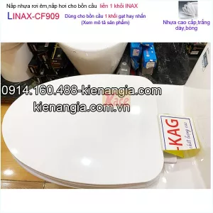 Nắp rơi êm cho bồn cầu 1 khối Linax LINAX-CF909