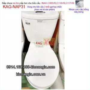 Nắp bồn cầu rơi êm INAX C117VRN,C306 KAG-NAP31