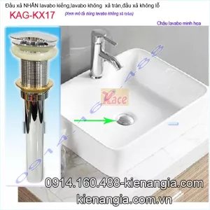 Đầu xả lavabo kiếng,xả lavabo đặt bàn KAG-KX17