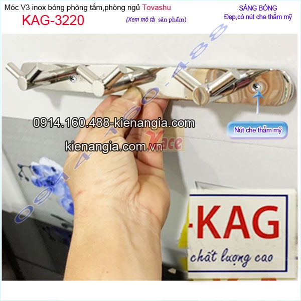 Móc V 3 INOX BÓNG Tovashu KAG-3220