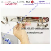 Móc áo INOX BẢO,móc 3 khách sạn inox304 BN223
