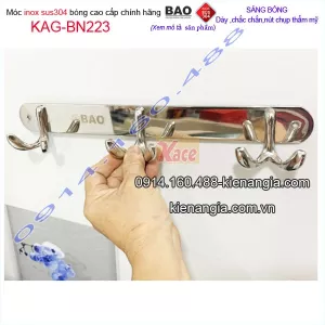 Móc áo INOX BẢO,móc 3 khách sạn inox304 BN223