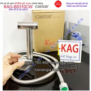Vòi xịt vệ sinh Caesar inox sus304 chính hãng KAG-BS310CW
